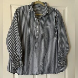 Maternity Boyfriend Stripped Popover Shirt